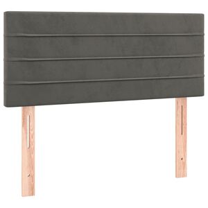 vidaXL Hoofdbord 80x5x78/88 cm fluweel donkergrijs