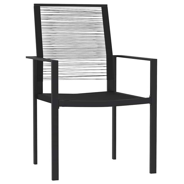 vidaXL 3-delige Tuinset zwart