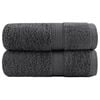 vidaXL Premium washandjes SOLUND 2 stuks antraciet 30x30 cm 600 g/m&sup2;