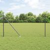 vidaXL Hecke met palen Grijs 1.2 x 25 m Staal