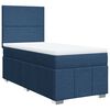 vidaXL Boxspring met matras stof blauw 90x190 cm