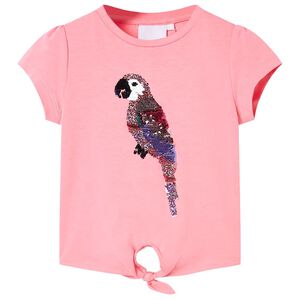 Kindershirt 104 fluorescerend roze