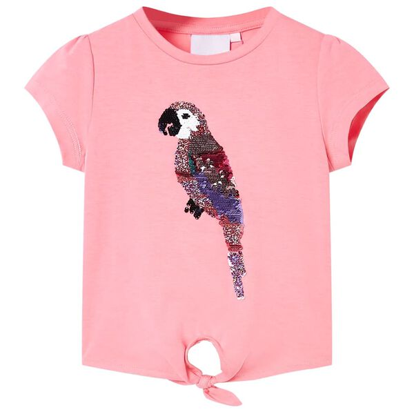 Kindershirt 104 fluorescerend roze