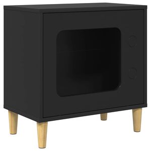 vidaXL Kattenhuis Zwart 51 x 30 x 52 cm Bewerkt hout