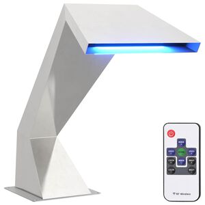 vidaXL Zwembadwaterval met RGB-LEDs Roestvrij staal 63,5 x 29 x 51 cm