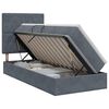 vidaXL Opslag bed met matras Donkergrijs 100 x 200 cm Fluweel