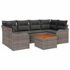 vidaXL Tuin Sofa Set 7 pcs Grijs Poly riet