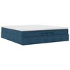 vidaXL Ottoman bed met matrassen 200x200cm fluweel donkerblauw