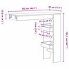 vidaXL Wandbar Tafel Zwart Eiken 102 x 45 x 103,5 cm Bewerkt hout