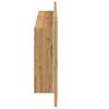 vidaXL Spiegelkast LED 90x12x45 cm bewerkt hout artisanaal eikenkleur