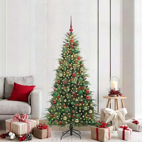 vidaXL Kunstmatige Inklapbare Kerstboom Groen 180 cm PE en PVC