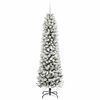 vidaXL Kunstkerstboom met 300 LED Wit 210 cm PVC en Metaal en Plastic