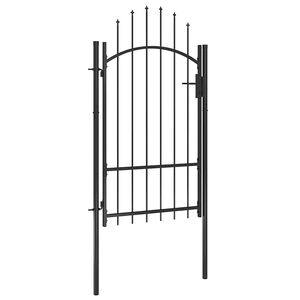 vidaXL Tuinpoort Woerden staal 1x1,7m zwart