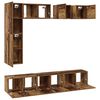 vidaXL Tv-meubelset Wandgemonteerd 8 pcs Oud Hout Bewerkt hout