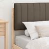 vidaXL Bedframe met Gevoerd Hoofdgedeelte Taupe 90 x 190 cm
