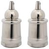 vidaXL Lamphouders 2 st nikkel satijn E27