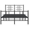 vidaXL Bedframe met hoofd- en voeteneinde metaal zwart 120x200 cm