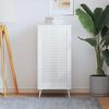 vidaXL Kastdeur met lamellen 99,3x49,4 cm massief grenenhout wit