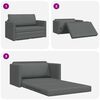 vidaXL Vouwsofa Bed Donkergrijs 124 x 71 x 78 cm Stof