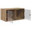 vidaXL Wandkast Artisan Eiken 68 x 37 x 35 cm Bewerkt hout