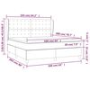 vidaXL Boxspring met matras stof zwart 160x200 cm