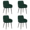 vidaXL Eettafelstoelen 4 st fluweel Donkergroen 57 x 50 x 85 cm