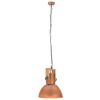 vidaXL Hanglamp industrieel rond 25 W E27 42 cm mangohout koperkleurig