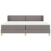vidaXL Boxspringbed met matras met hoofdeinde Taupe 200 x 200 cm Stof