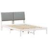 vidaXL Bedframe Wit en lichtgrijs 140 x 190 cm Massief grenenhout