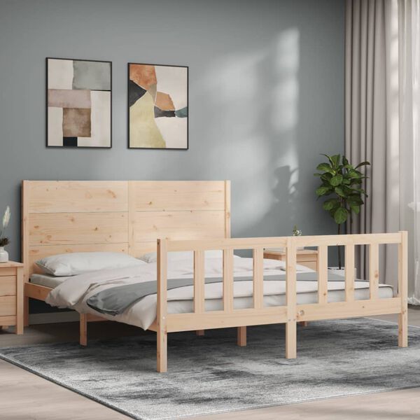 vidaXL Bedframe zonder matras massief grenenhout 160x200 cm