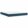vidaXL Boxspring met matras fluweel donkerblauw 180x200 cm