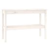 vidaXL Wandtafel 110x40x75 cm massief grenenhout wit