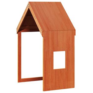 vidaXL Kinderbedhuisje 60x89x134,5 cm massief grenenhout wasbruin