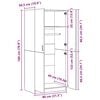 vidaXL Kledingkast 80x52x180 cm bewerkt hout wit