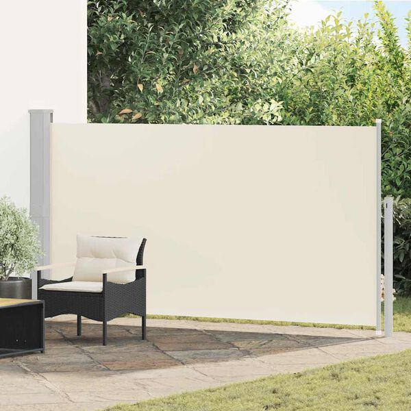 vidaXL Wind-/zonnescherm uittrekbaar 160x300 cm cr&egrave;mekleurig