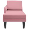 vidaXL Chaise longue met kussen en rechterarmleuning fluweel roze