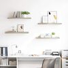 vidaXL Wandschappen zwevend 4 st 80x23,5x3,8 cm MDF eikenkleurig