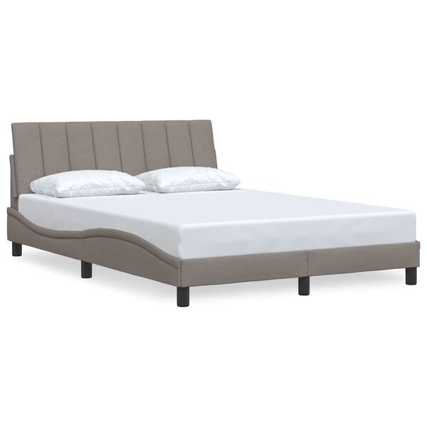vidaXL Bedframe zonder matras "Hanko" 120x200 cm stof taupe