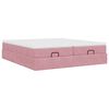 vidaXL Ottoman bed met matrassen 180x200cm fluweel roze