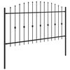 vidaXL Spike Fence Zwart 200 x 150 cm Gepoedercoat staal