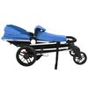vidaXL Kinderwagen 2-in-1 aluminium blauw en zwart