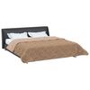 vidaXL Vol jaar dekbed Taupe 200 x 200 cm Microfiber en Teddy fleece