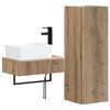 vidaXL Badkamermeubelset 2 st Artisanaal eiken 33 x 34,5 x 100 cm