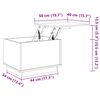vidaXL Salontafel 40x50x35 cm massief grenenhout zwart