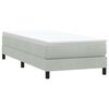 vidaXL Boxspring met matras fluweel lichtgrijs 90x210 cm