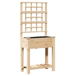 vidaXL Plantenbak Beige 71 x 38 x 152 cm Massief Vurenhout