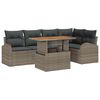 vidaXL Tuin Sofa Set 6 st Grijs Poly riet