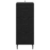 vidaXL Dressoir met lade Zwart eiken 34 x 34.5 x 90 cm Bewerkt hout