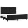 vidaXL Bedframe zonder matras 160x200 cm fluweel zwart