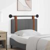 vidaXL Hangend Hoofdeinde Effen Donkergrijs 90 x 55 x 5 cm Antiek PU